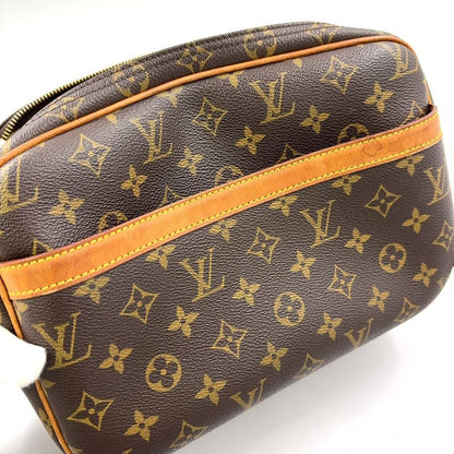 Louis Vuitton Reporter PM Monogram Leather × PVC Brown Shoulder Bag Gold M45254