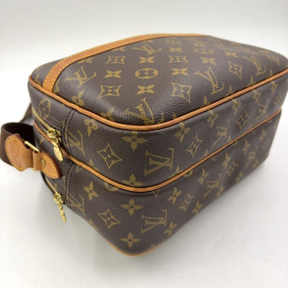 Louis Vuitton Reporter PM Monogram Leather × PVC Brown Shoulder Bag Gold M45254