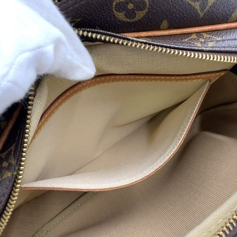 Louis Vuitton Reporter PM Monogram Leather × PVC Brown Shoulder Bag Gold M45254