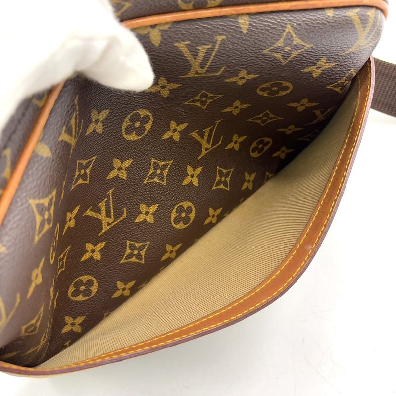 Louis Vuitton Reporter PM Monogram Leather × PVC Brown Shoulder Bag Gold M45254