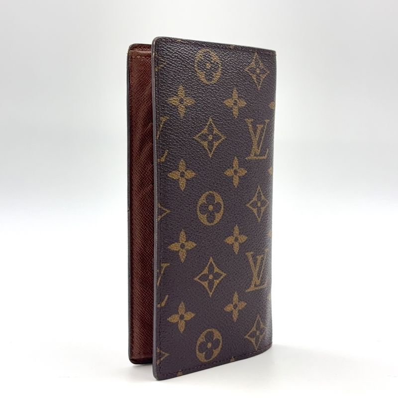 Louis Vuitton Portefeuille Brother Monogram PVC Brown Bifold Long Wallet Gold