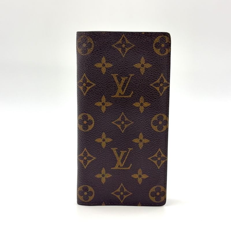 Louis Vuitton Portefeuille Brother Monogram PVC Brown Bifold Long Wallet Gold