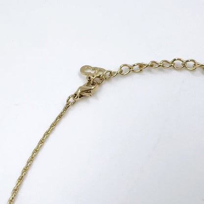 Christian Dior Circle Rhinestone GP Gold X Black Necklace