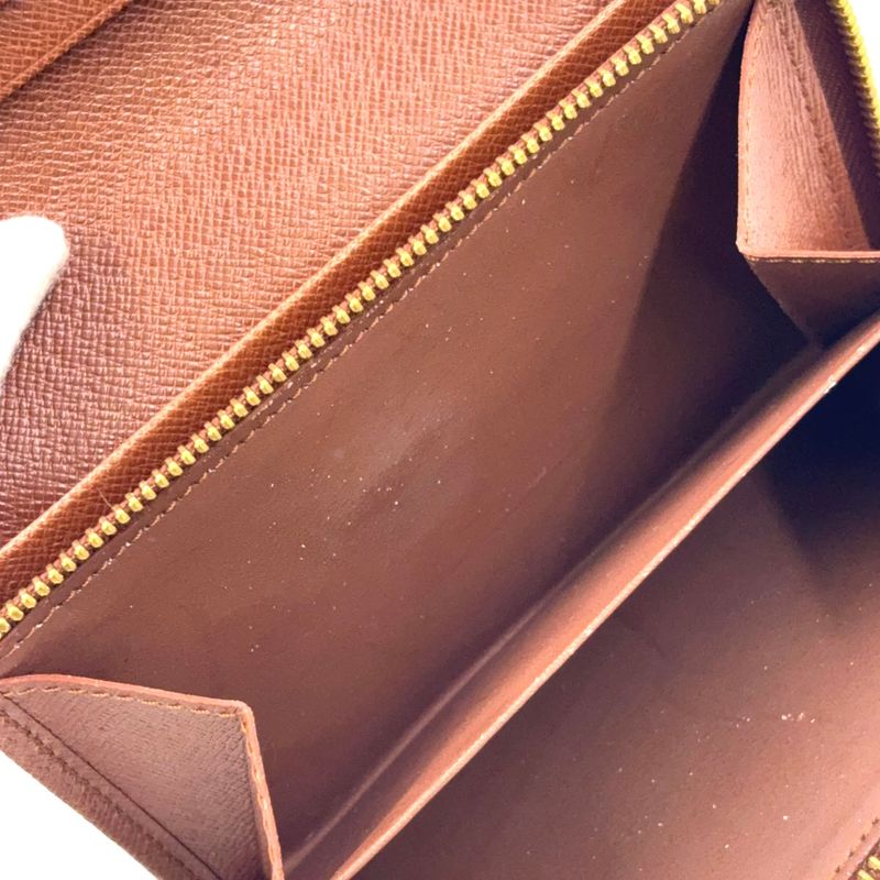 Louis Vuitton Portomone Viet Tresor Monogram Leather ×pvc Brown Bifold Wallet