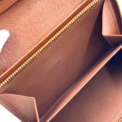 Louis Vuitton Portomone Viet Tresor Monogram Leather ×pvc Brown Bifold Wallet
