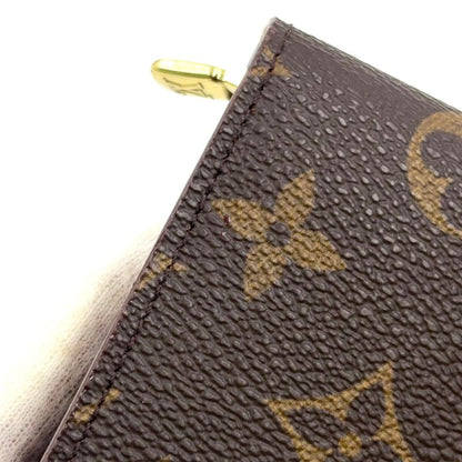 Louis Vuitton Portomone Viet Tresor Monogram Leather ×pvc Brown Bifold Wallet