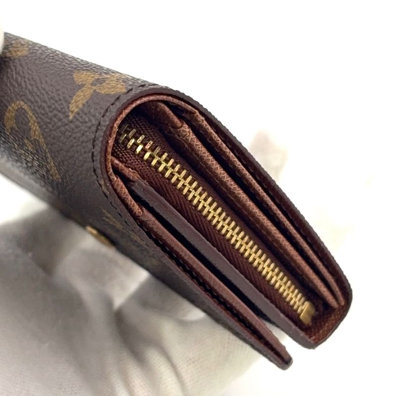 Louis Vuitton Portomone Viet Tresor Monogram Leather ×pvc Brown Bifold Wallet