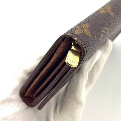 Louis Vuitton Portomone Viet Tresor Monogram Leather ×pvc Brown Bifold Wallet