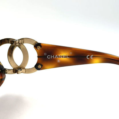 Chanel Cocomark Tortoiseshell Plastic Brown Sunglasses Gold