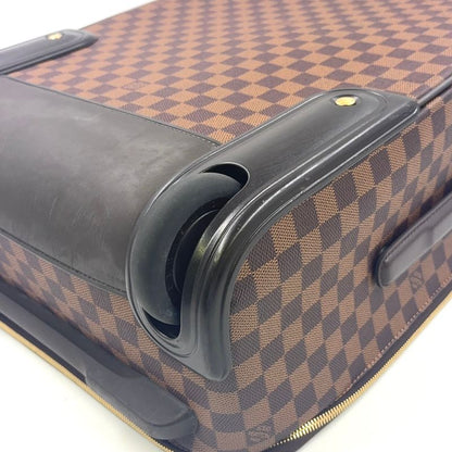 Louis Vuitton Pegus 55 Damier Ebene Damier Ebene All Over Pattern Leather × PVC