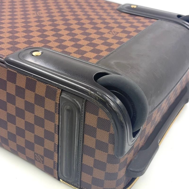 Louis Vuitton Pegus 55 Damier Ebene Damier Ebene All Over Pattern Leather × PVC