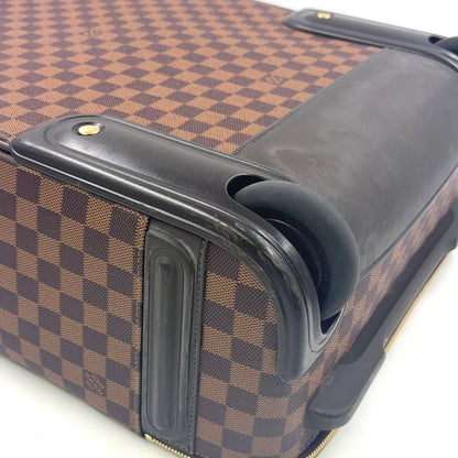Louis Vuitton Pegus 55 Damier Ebene Damier Ebene All Over Pattern Leather × PVC