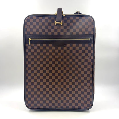 Louis Vuitton Pegus 55 Damier Ebene Damier Ebene All Over Pattern Leather × PVC