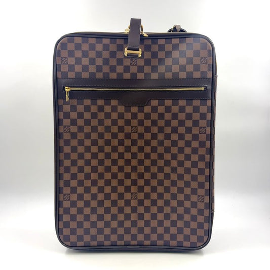 Louis Vuitton Pegus 55 Damier Ebene Damier Ebene All Over Pattern Leather × PVC