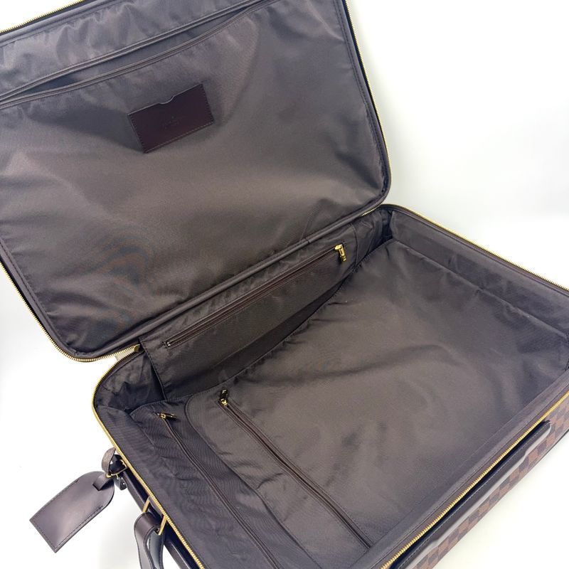 Louis Vuitton Pegus 55 Damier Ebene Damier Ebene All Over Pattern Leather × PVC