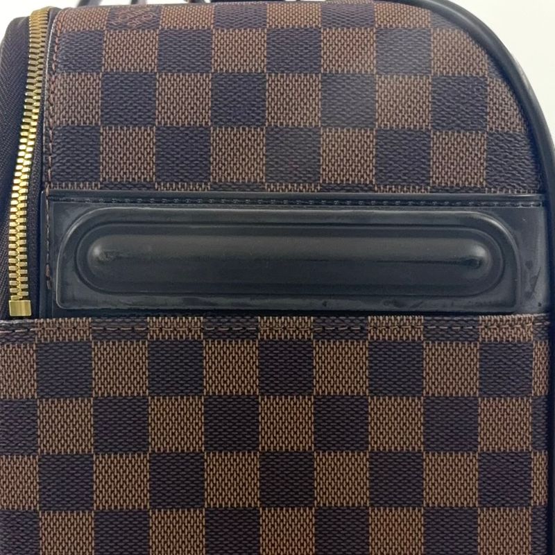 Louis Vuitton Pegus 55 Damier Ebene Damier Ebene All Over Pattern Leather × PVC