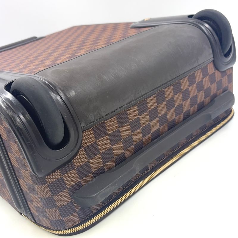 Louis Vuitton Pegus 55 Damier Ebene Damier Ebene All Over Pattern Leather × PVC