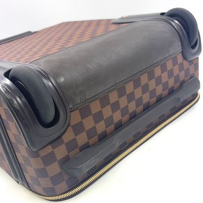 Louis Vuitton Pegus 55 Damier Ebene Damier Ebene All Over Pattern Leather × PVC