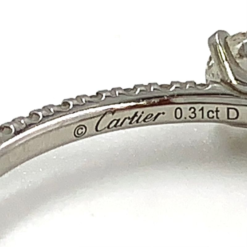Cartier Etincel De Pt950×diamond Silver Ring N4744247