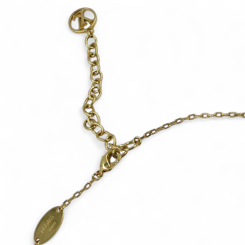 Louis Vuitton Collier Heart Foreign Love GP Gold Necklace M00465