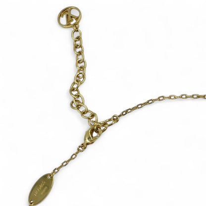 Louis Vuitton Collier Heart Foreign Love GP Gold Necklace M00465