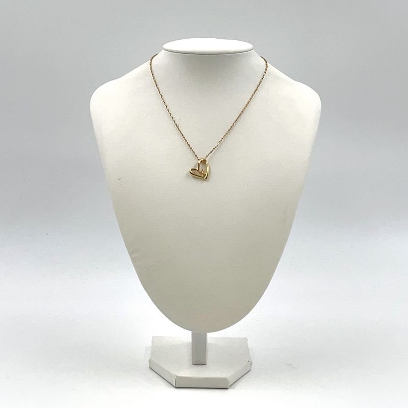 Louis Vuitton Collier Heart Foreign Love GP Gold Necklace M00465