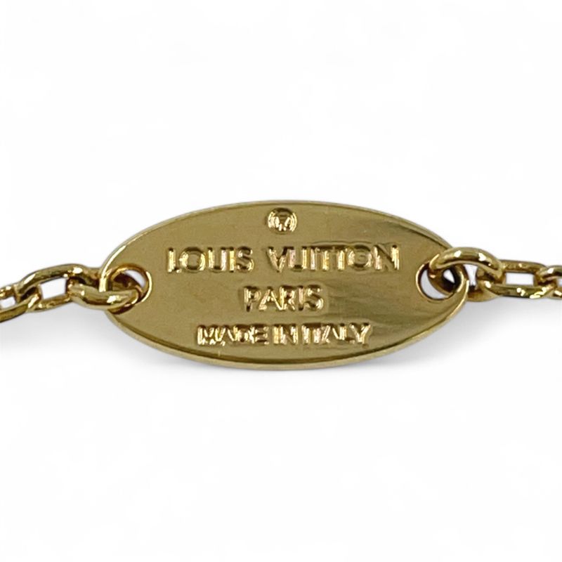 Louis Vuitton Collier Heart Foreign Love GP Gold Necklace M00465