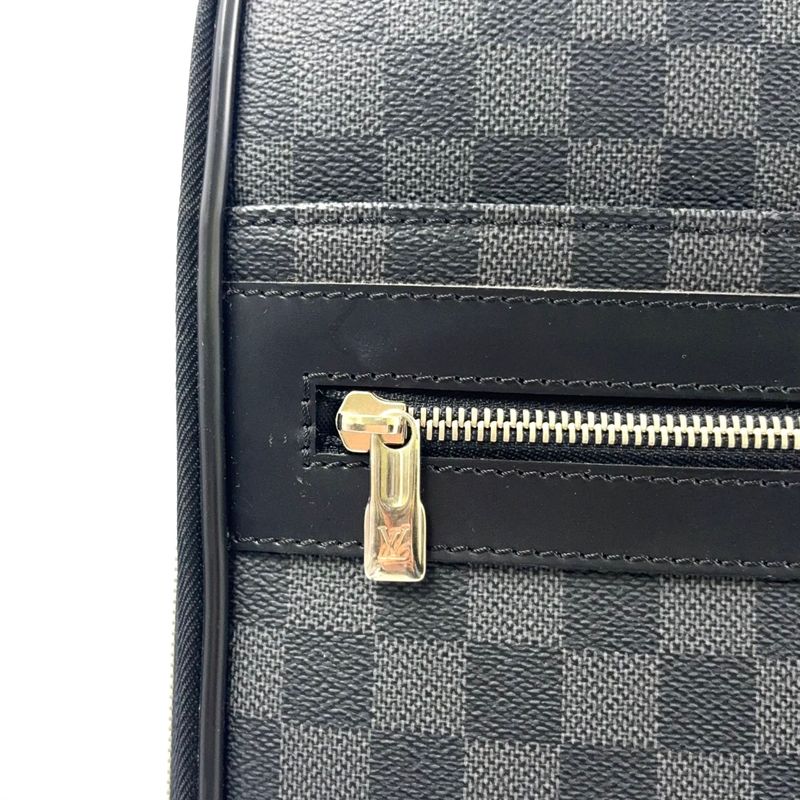 Louis Vuitton Pegase 55 Damier Graphite Damier Graphite Initial Leather ×PVC