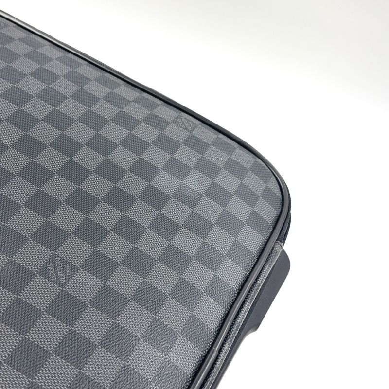 Louis Vuitton Pegase 55 Damier Graphite Damier Graphite Initial Leather ×PVC