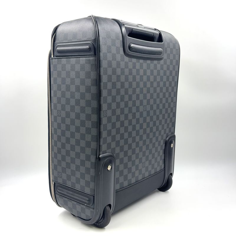 Louis Vuitton Pegase 55 Damier Graphite Damier Graphite Initial Leather ×PVC