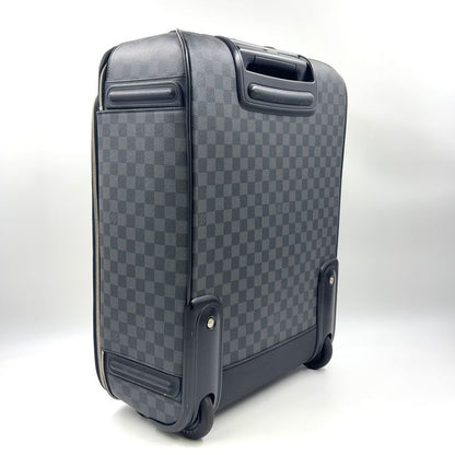 Louis Vuitton Pegase 55 Damier Graphite Damier Graphite Initial Leather ×PVC
