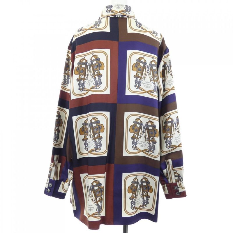 Vintage Hermes Brides DE GALA Twill Reine Shirt