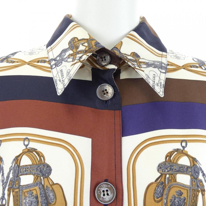 Vintage Hermes Brides DE GALA Twill Reine Shirt