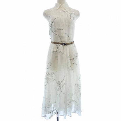 Prada Floral Embroidered Silk Midi Dress P3l88r Sooo 14kf Dress