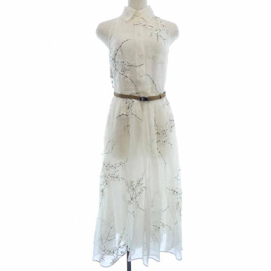 Prada Floral Embroidered Silk Midi Dress P3l88r Sooo 14kf Dress