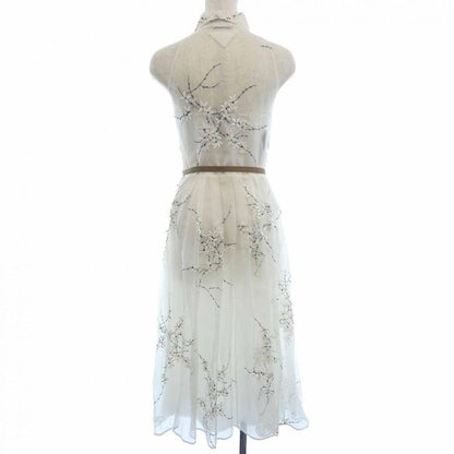 Prada Floral Embroidered Silk Midi Dress P3l88r Sooo 14kf Dress