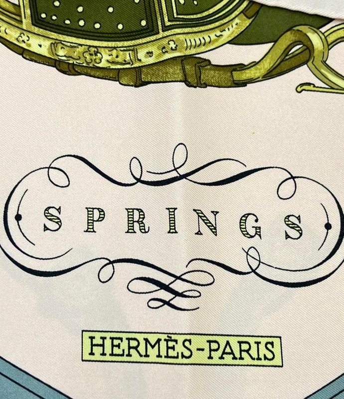 Hermes Scarf Carre90 100% Silk Springs Women's Hermes