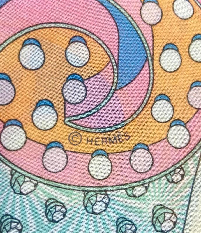 Hermes Handkerchief Carre 45 Gavroche Electric Ladies Hermes