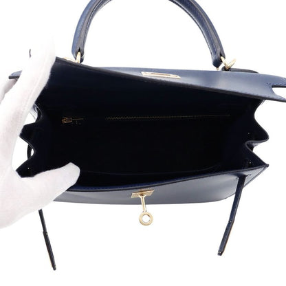 Hermes Handbag Kelly 25 Sellier Blue Abyss Champagne Gold Blue-abyss