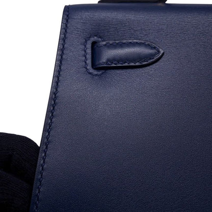 Hermes Handbag Kelly 25 Sellier Blue Abyss Champagne Gold Blue-abyss