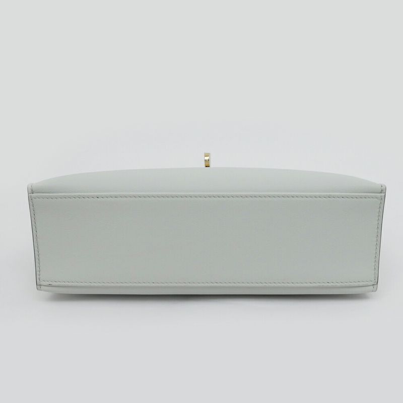 Hermes Pochette Kelly Gris Platinum Chien Pangold Hardware Voswift