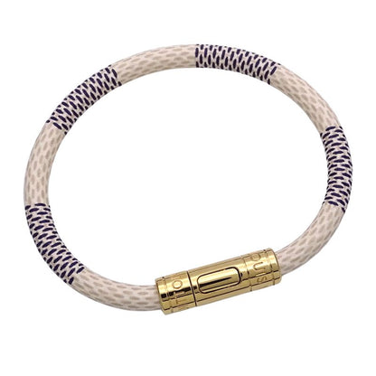 Louis Vuitton Bracelet Damier Azure Women's Brand Bracelet Keep It White M6607e