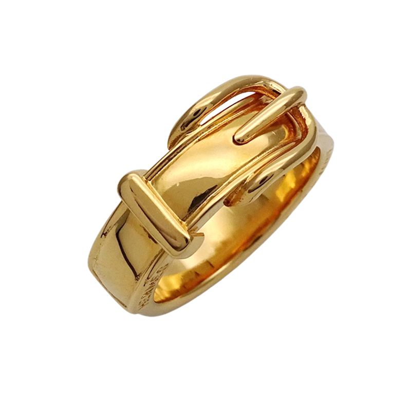 Hermes Scarf Ring Women's Men's Brand Cles Metal Gold Belt Motif