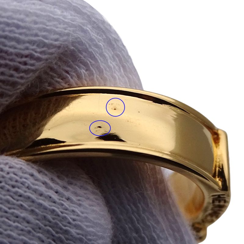 Hermes Scarf Ring Women's Men's Brand Cles Metal Gold Belt Motif