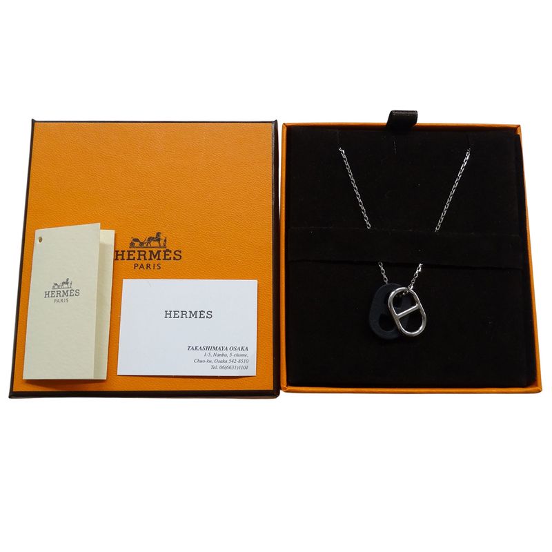 Hermes Necklace Women's Men's Brand Haut Maillon Chaine D'ancre Metal Leather