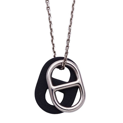Hermes Necklace Women's Men's Brand Haut Maillon Chaine D'ancre Metal Leather