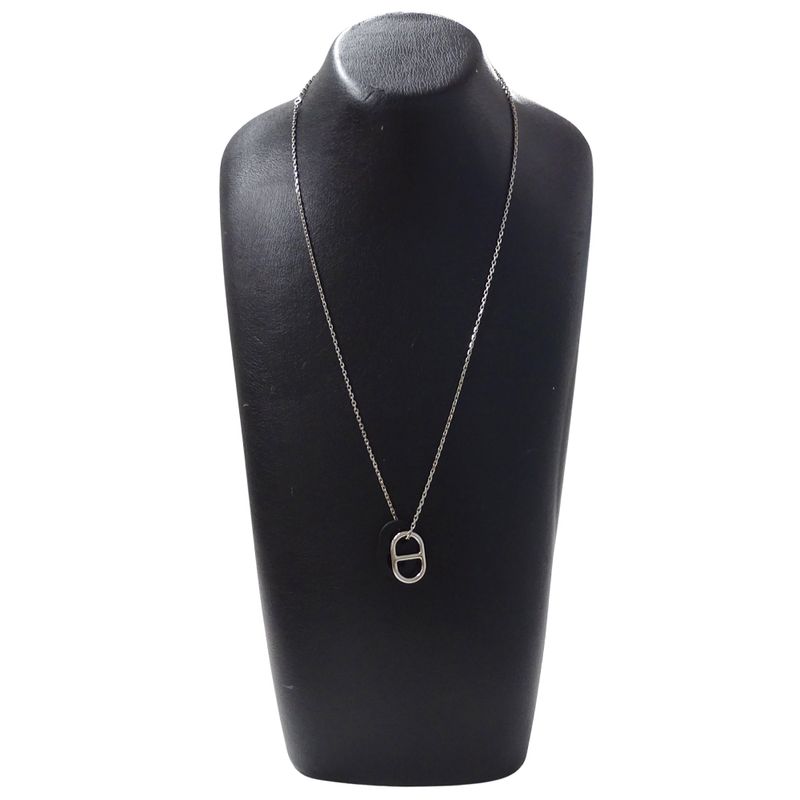 Hermes Necklace Women's Men's Brand Haut Maillon Chaine D'ancre Metal Leather