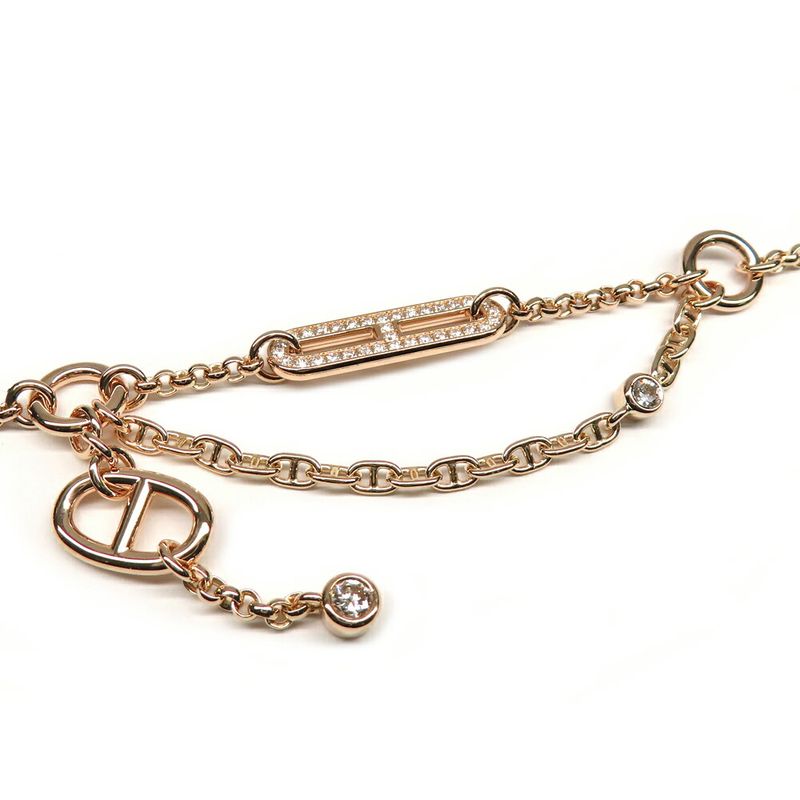 Hermes Bracelet Chaine D'ancre Chaos Diamond ST 750pg 18K Manufactured