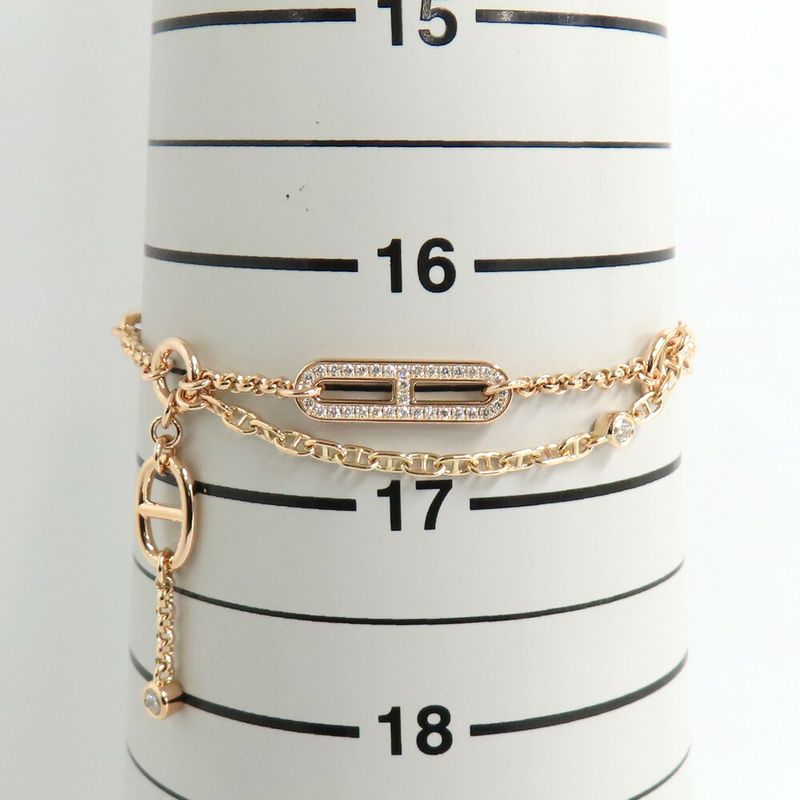 Hermes Bracelet Chaine D'ancre Chaos Diamond ST 750pg 18K Manufactured