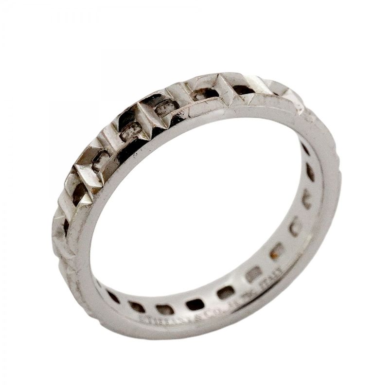 Tiffany & Co Ring T True 18k White Gold White Gold No 7.5 Women's